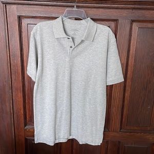 LLBean grey polo shirt S new